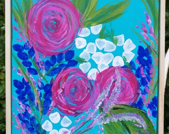 Painting on canvas "Fresh Blooms"
