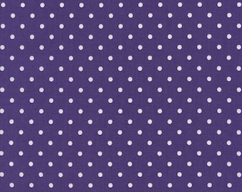 Purple Polka dot fabric from Timeless Treasures, purple and white dot fabric, purple fabric by the yard, quilting sewing apparel