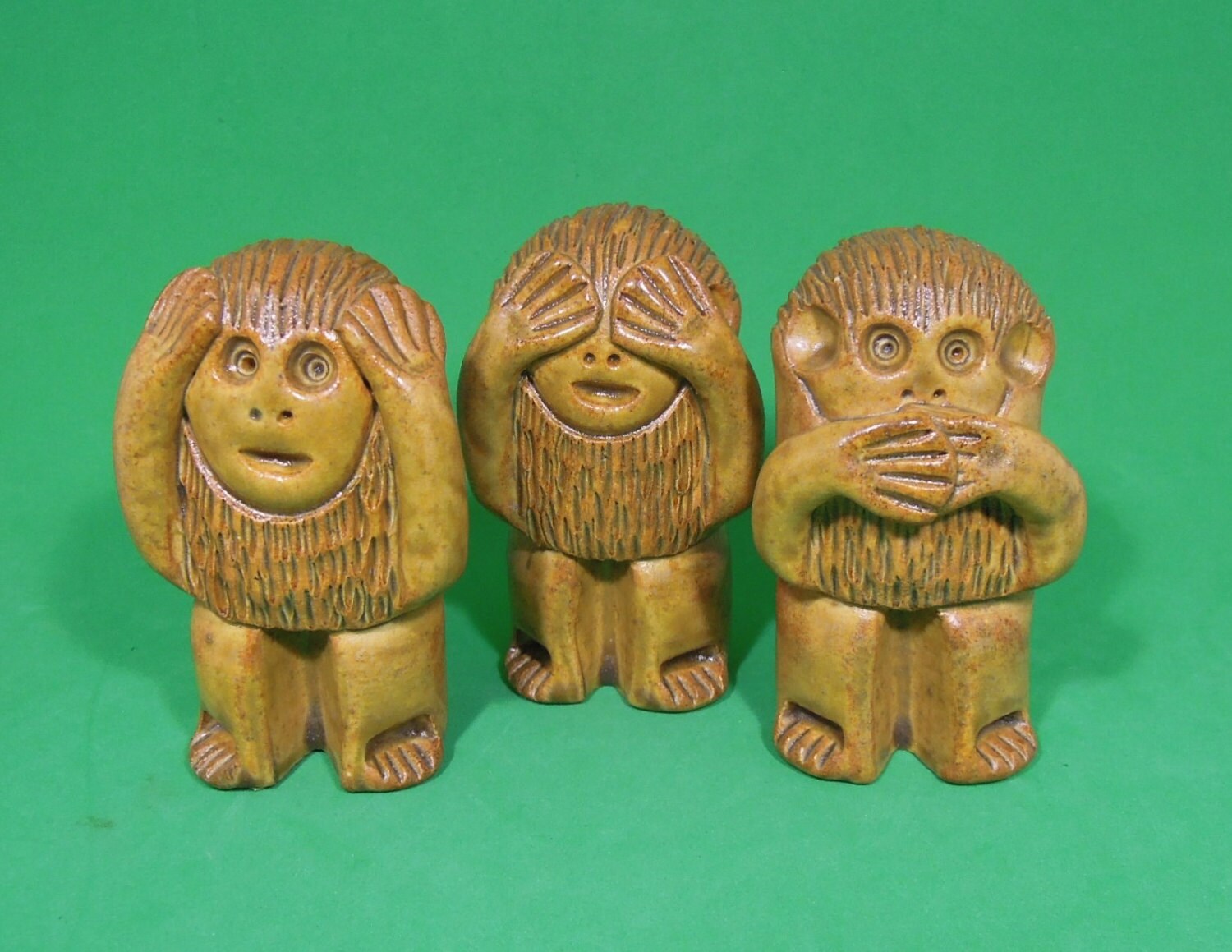 Three monkeys hear no evil see no evil and speak no evil