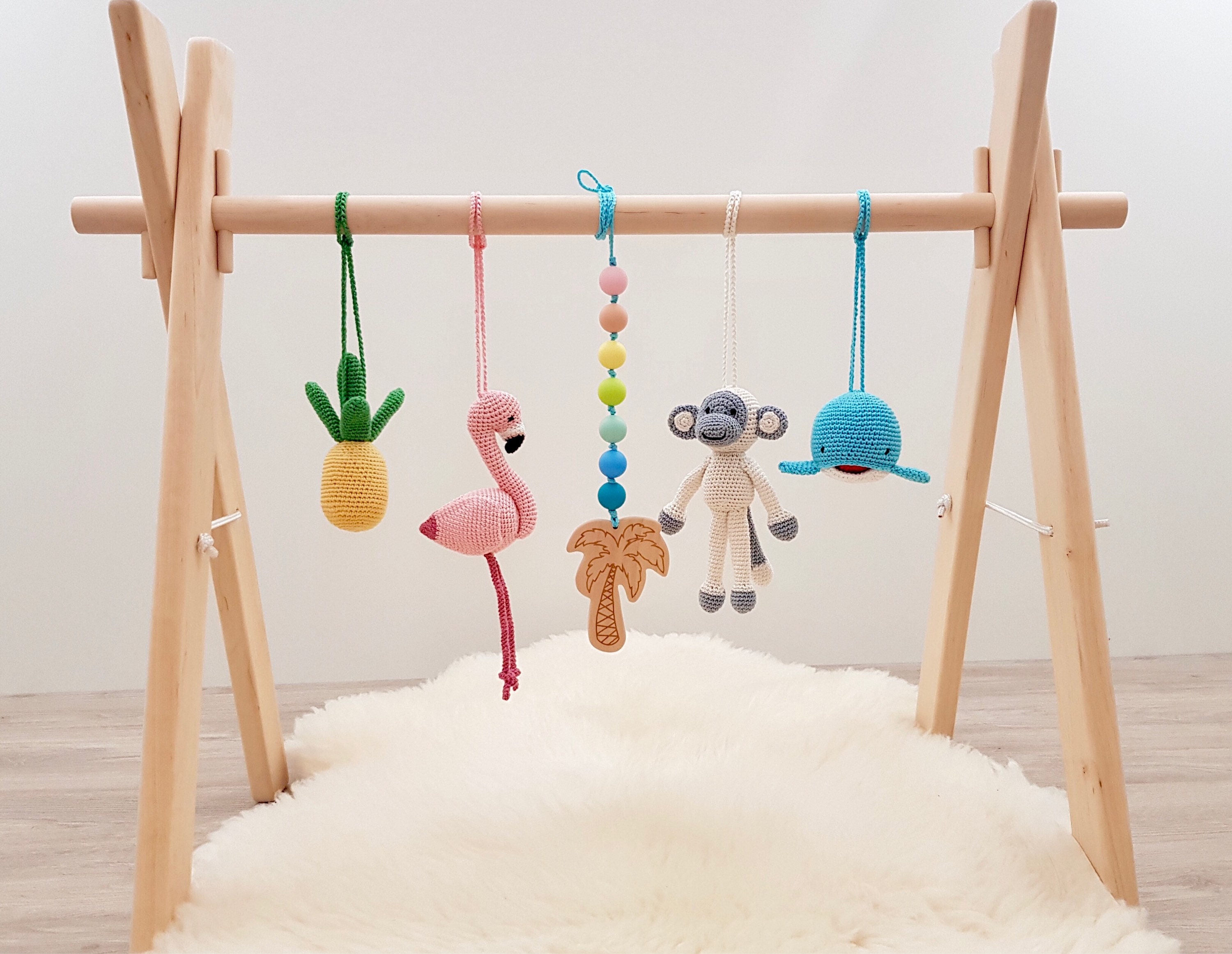 Tropical Baby Play Gym by LanaCrocheting for Baby Girl Shower Gift Ideas