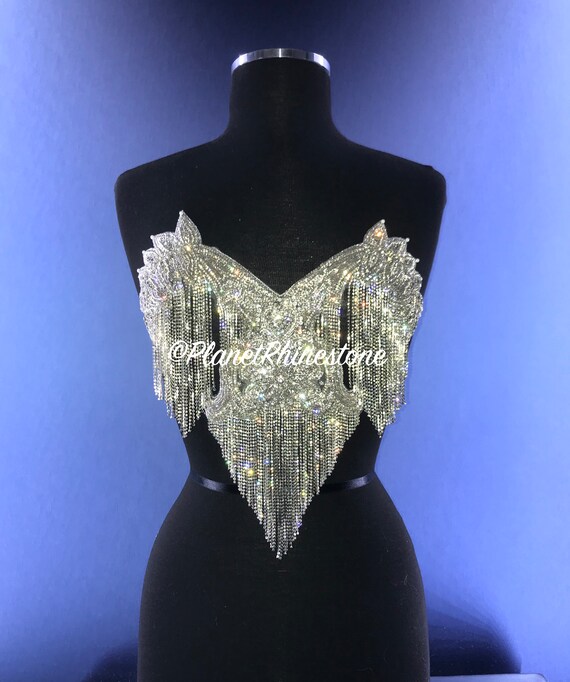 Bianca Crystal Fringe Bralette Applique