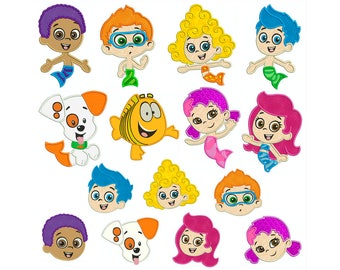 Bubble Guppies MOLLY Machine Applique Embroidery Instant