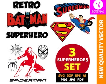 Download SUPERMAN SVG SET Superman cut files Superman vector