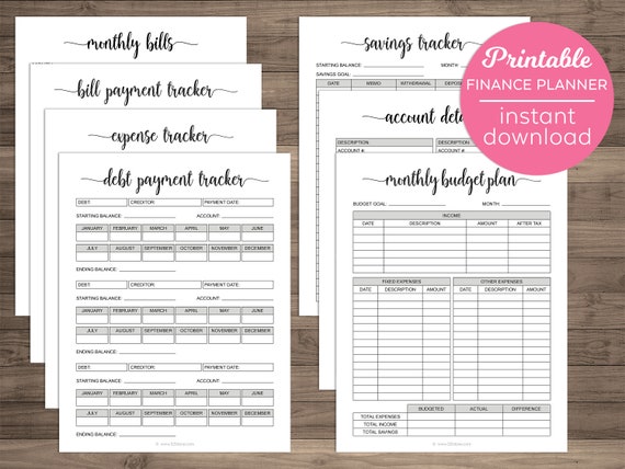 Persnickety image for printable financial planner Unforgettable image within printable financial planner