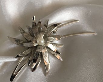 Bond Boyd Sterling Brooch Modernist Starburst Silver 925
