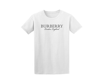 Burberry Inspired Adult Black or White Crew Neck Graphic T-Shirt