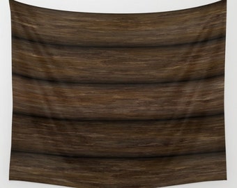 Wood Tapestry, Log Cabin Wall Decor, Log Cabin Tapestry, Log Wall Hanging, Log Tapestry, Log Wall Decor, Log Cabin Wall Art, Log Beams Wall