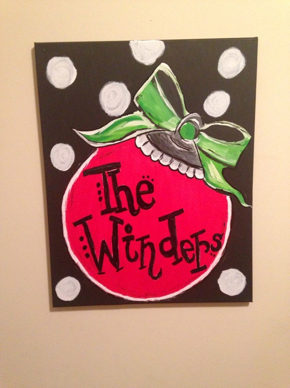 16x20 Christmas Ornament Painted Canvas that can be