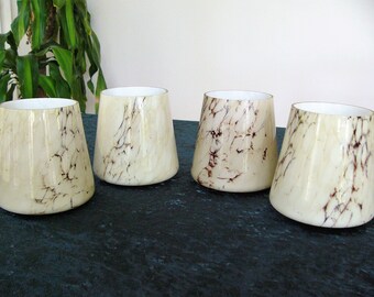 Art Deco Light Shades ... Bohemian Glass Light Shades ... Vintage Lighting ... Set of 4 ... Home Decor ... Decorative Lighting