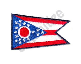Ohio State Flag - Machine Embroidery Design, Ohio, Flag