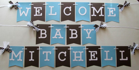 welcome baby boy banner
