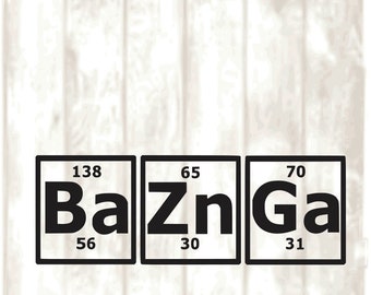 bazinga periodic table svg png eps dxf digital files only