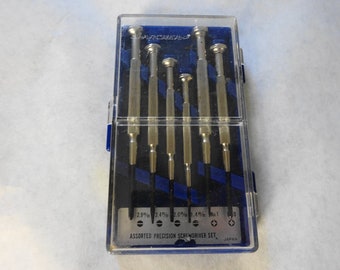 Vintage Archer 6 pc. Assorted Precision Screwdriver Set Plastic Case
