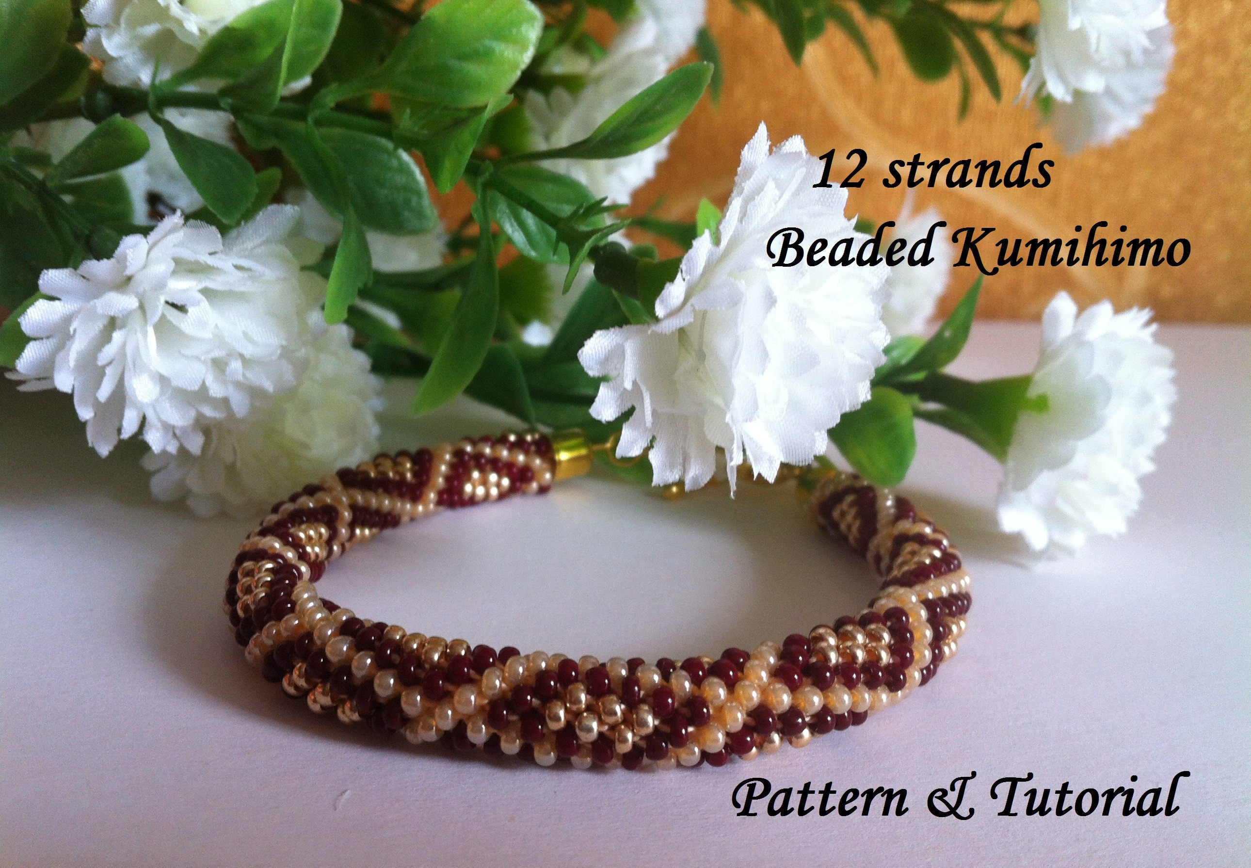 12 Strands Beaded Kumihimo Pattern And Tutorial Royal Diamonds 1502