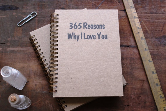 HARD COVER 365 Reasons Why I Love You Letter pressed 5.25 x