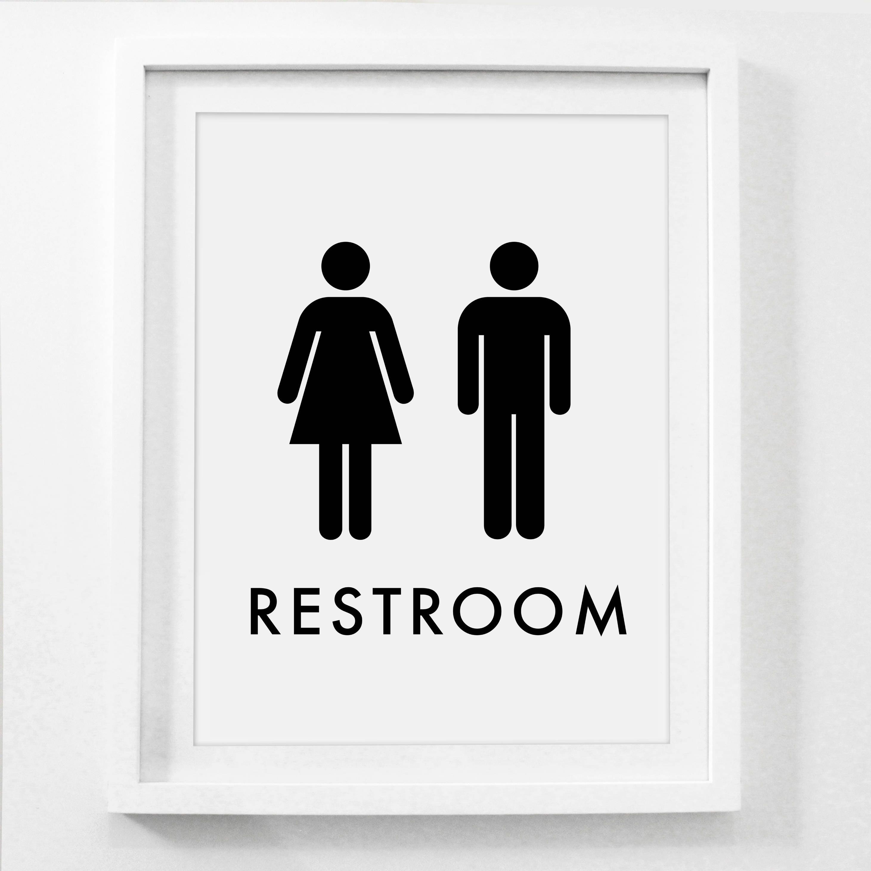 Restroom Sign Bathroom Printable Sign Bathroom Printable