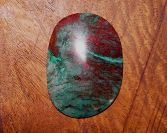 Sonoran Sunrise Cabochon, Cuprite & Chrysocolla Cab, Designer Cabochon, Jewelry Supplies, Craft Supplies, Gift Cab.