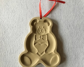 1991 Pampered Chef Teddy Bear cookie mold/stamp