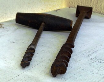 Primitive farm tool rustic old antique rusty manual tools farm salvage farm tool wall art vintage
