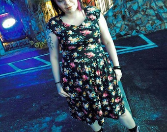 Lanz 80's Vintage Floral Dress with pockets