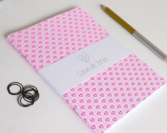 Notebook Screenprinted hearts