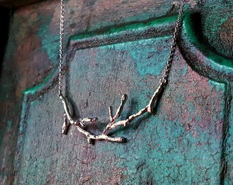 Twig Necklace in Sterling Silver, Tree Branch Necklace, Twig jewelry, Gift ideas