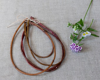 Set N19 of 4 dogwood teardrop Dream catcher Native American style Natural twig dreamcatcher Art craft supplies Boho