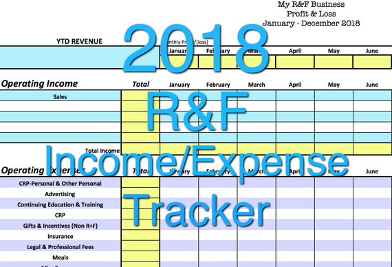 2018 rodan fields income expense tracker exclusive monthly excel spreadsheet for finances