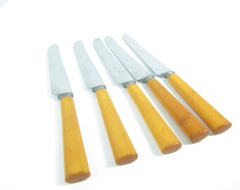BAKELITE BUTTER KNIVES , Vintage Butter Knife, Kitchen Utensil