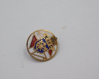 Antique Gold Plated Pin K of C Knights of Columbus Gold Tone and Enamel dr30