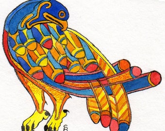 Inspired by the book of Kells bird