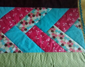Friendship Braid Quilt - Baby Quilt - Crib Size - Handmade - Gender Neutral - Baby Shower Gift