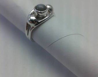 Sterling silver moon stone ring