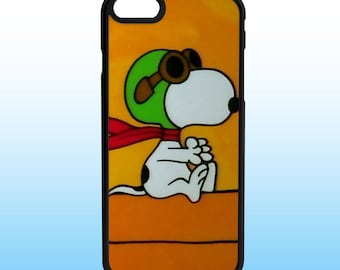 Peanuts Snoopy Red Baron Custom Iphone Case, Iphone 5, 6, 7, 8, X