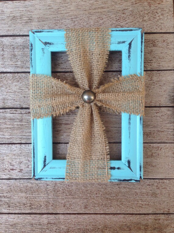 Cross Picture Frames Frame Ideas Items Similar To Picture Frame Burlap Cross On