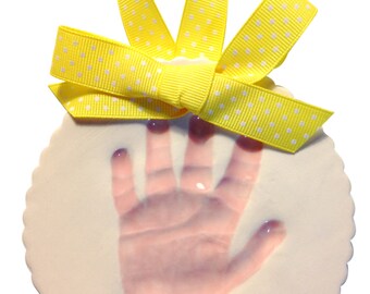 Baby Handprint or Footprint Clay Keepsake
