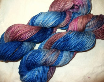 Superwash Hand Dyed DK Weight Wool Yarn for Knitting or Crochet