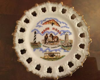 Vintage NAGS HEAD North Carolina Reticulated Collector PLATE