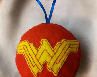 Wonder Woman inspired felt ornament