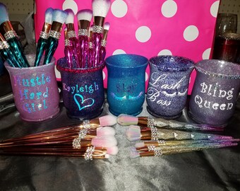 Make up brushes and holders