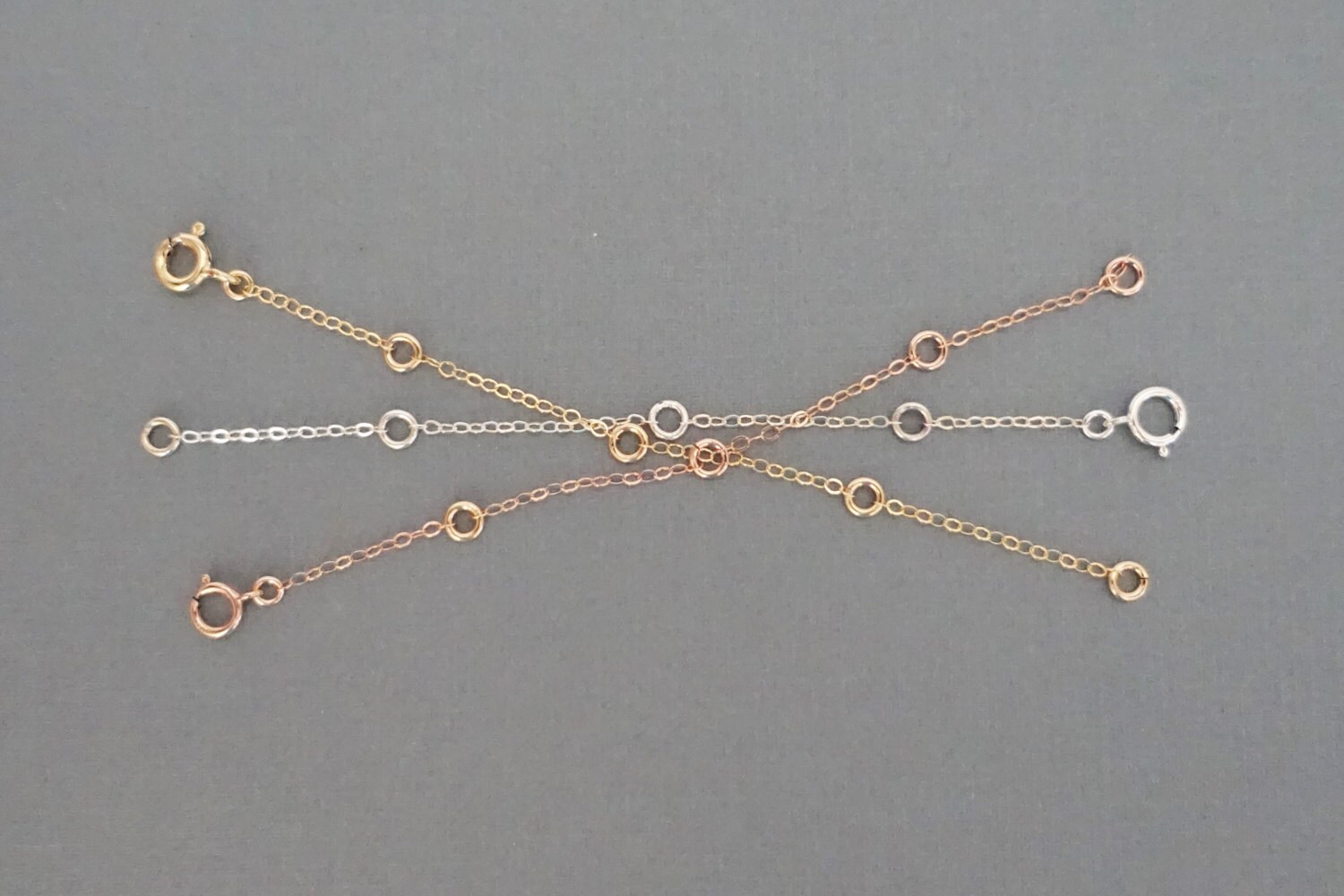 Extenders for Necklaces Rose Gold Extender Gold Extender