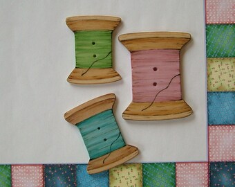 Spool Buttons set of 3