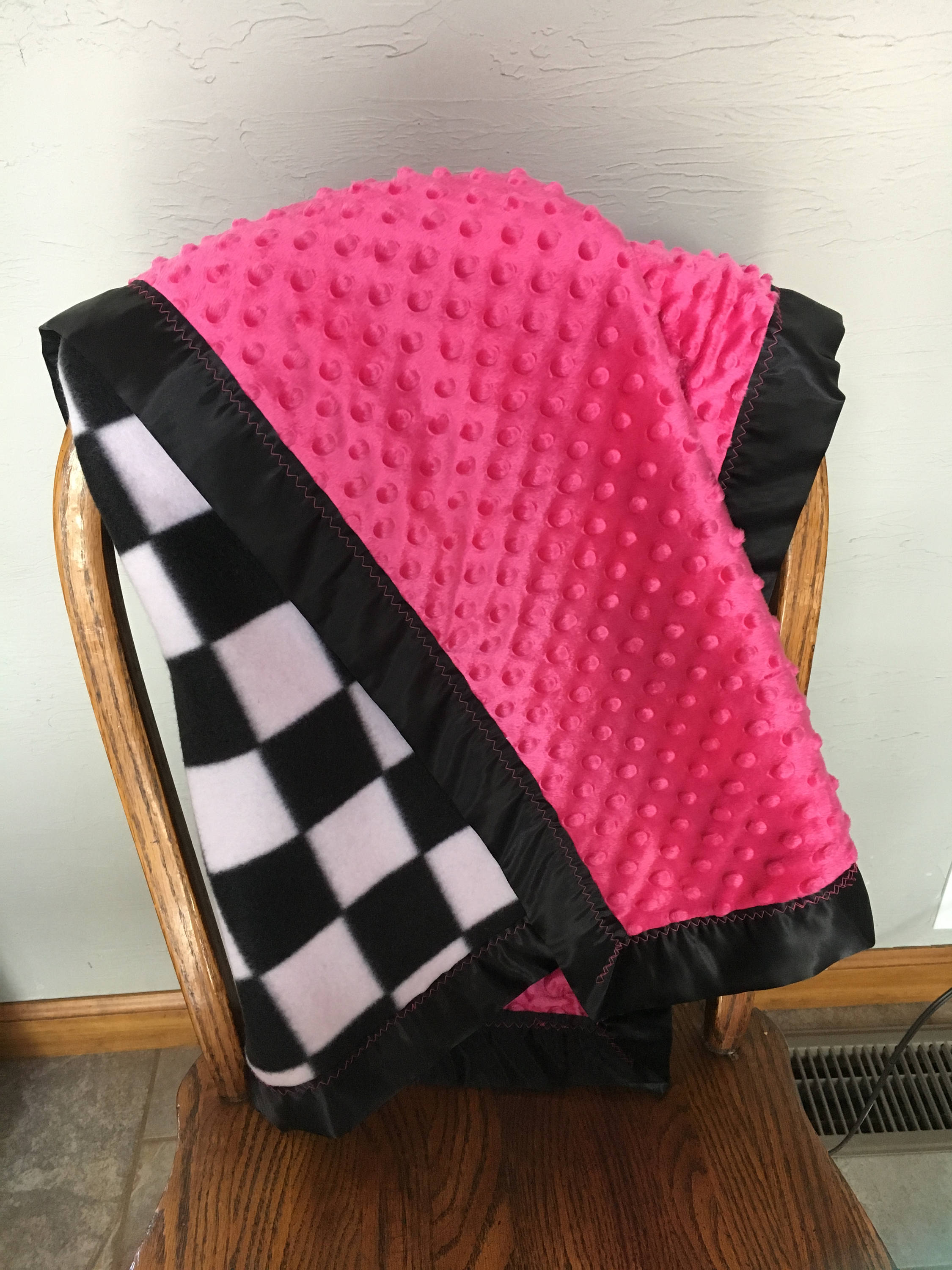 Double sided fleece baby blanket