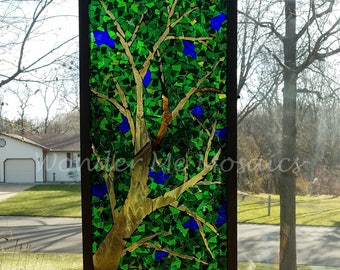Stained Glass Mosaic - Green Canopy