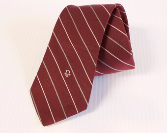 Vintage Burgundy Red Christian Dior Necktie