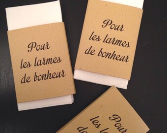 Étuis de mouchoirs, déco mariage esprit vintage