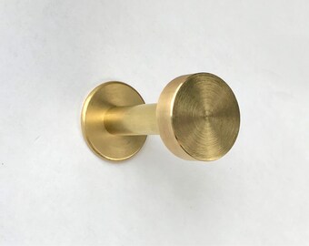Solid Brass Wall Hook • Heavy-Duty Modern Wall Hooks • Brass Home Decor • Brass Robe Hook • Brass Details