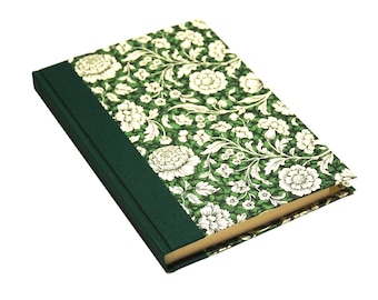Large Address Book, green floral pattern, A5 phone book, large telephone directory book, gift idea for housewarming, gift idea for wedding