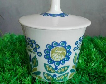 Figgjo Flint Norway Sugar Pot. Designed by Turi Gramstad Oliver. Tor Viking Pattern