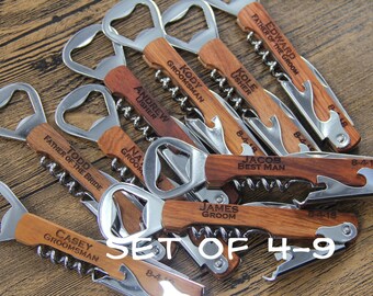 Groomsmen Bottle Opener Groomsmen Gift Bottle Openers For Groomsmen Wine Opener Custom Corkscrew Engraved Wine Opener Groomsmen gift set